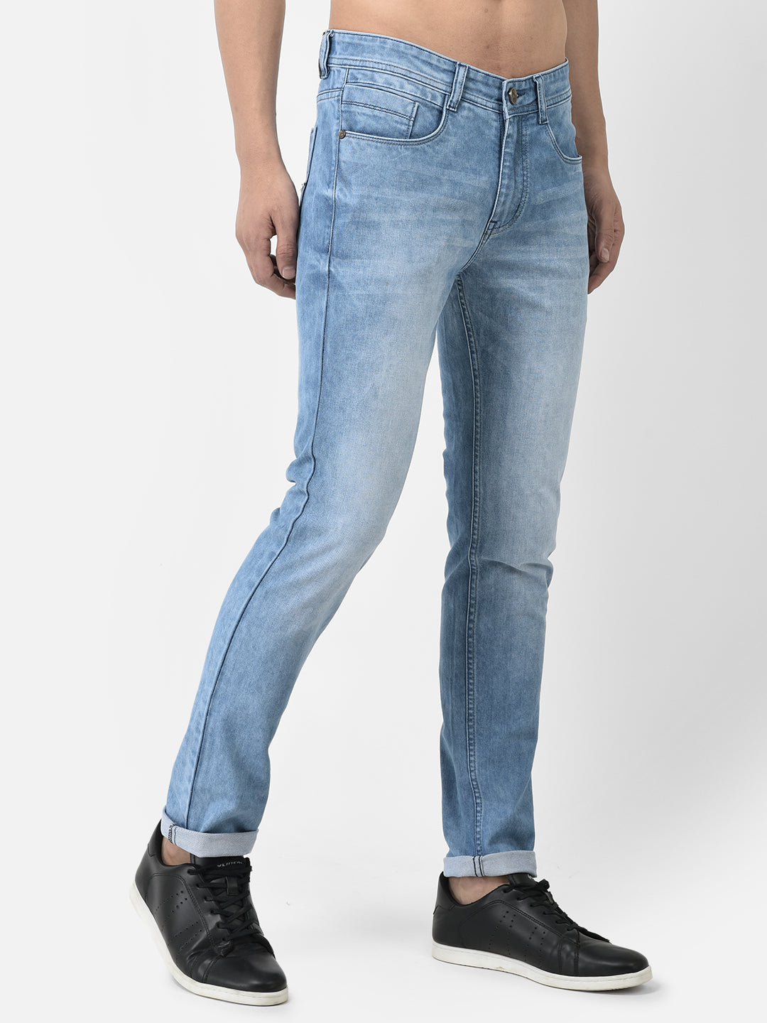 Karl Lagerfeld Paris Slim Fit Light Wash Stretch Jeans | Dillard's